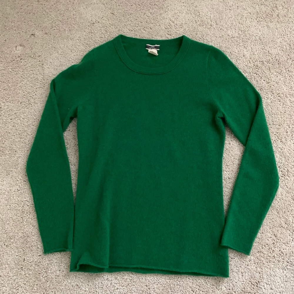 JCrew 100% cashmere sweater, sz M in Kelly green